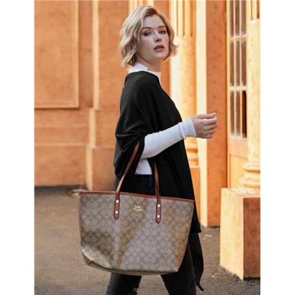 Women's Lightweight Knitted Scarf Poncho SweaterCape Shawl Versatile Fall Winter - Picture 4 of 7